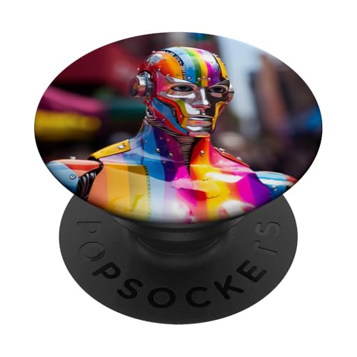 Farbenfroher Regenbogen PopSockets Klebender PopGrip von Guaripete
