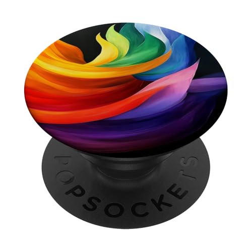 Farbenfroher Regenbogen PopSockets Klebender PopGrip von Guaripete