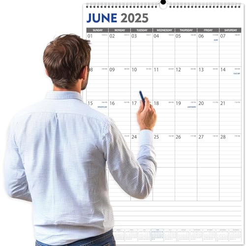 GuassLee Extra großer Wandkalender 2025, vertikaler Jumbo-Wandplaner 2025–2026, von Juni 2025 bis Dezember 2026, 19 Monate mit Julianischen Daten und Notizen für Büro, Schule, Heimlehrer, Planung, 61 GuassLee Extra großer Wandkalender 2025, vertikaler Jumbo-Wandplaner 2025–2026, von Juni 2025 bis Dezember 2026, 19 Monate mit Julianischen Daten und Notizen für Büro, Schule, Heimlehrer, Planung, 61 von GuassLee