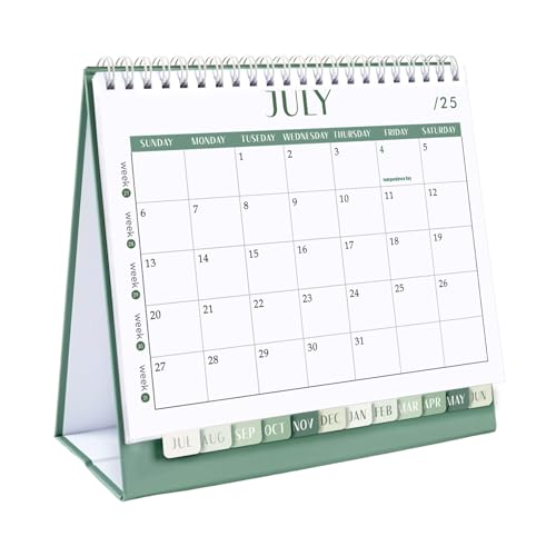 GuassLee Tischkalender 2025, 2025–2026, 12 Monate, Flip-Desktop-Kalender, Planer, klein, von Juli 2025 bis Juni 2026, mit To-Do-Liste und Notizen, für Zuhause, Schule, Büro, Organisation, 19,1 x 17,3 GuassLee Tischkalender 2025, 2025–2026, 12 Monate, Flip-Desktop-Kalender, Planer, klein, von Juli 2025 bis Juni 2026, mit To-Do-Liste und Notizen, für Zuhause, Schule, Büro, Organisation, 19,1 x 17,3 von GuassLee