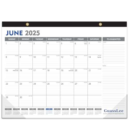 GuassLee Tischkalender 2025–2026, 55,9 x 43,2 cm, großer Desktop-Wandkalender, Planer 2025, von Juni 2025 bis Dez. 2026, mit Julianischem Datum, To-Do, Notizen für Schule, Zuhause, Schule, Büro GuassLee Tischkalender 2025–2026, 55,9 x 43,2 cm, großer Desktop-Wandkalender, Planer 2025, von Juni 2025 bis Dez. 2026, mit Julianischem Datum, To-Do, Notizen für Schule, Zuhause, Schule, Büro von GuassLee