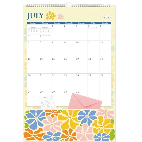 Guasslee 2025-26 Wandkalender mit Taschen, 12 Monate vertikaler Taschenwandkalender von Juli 2025 - Jun. 2026, 43,2 x 29,2 cm, monatlicher Hängeplaner, ästhetisch mit dickem Papier, für Zuhause Guasslee 2025-26 Wandkalender mit Taschen, 12 Monate vertikaler Taschenwandkalender von Juli 2025 - Jun. 2026, 43,2 x 29,2 cm, monatlicher Hängeplaner, ästhetisch mit dickem Papier, für Zuhause von GuassLee