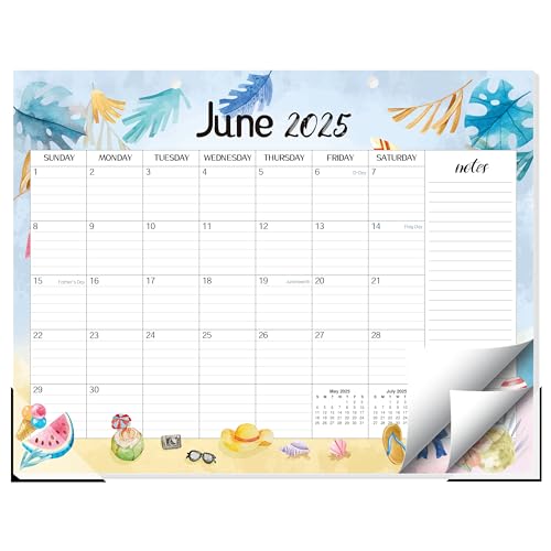 Guasslee Extra großer Schreibtischkalender 2025, 19-Monats-Jumbo-Tischkalender 2025–2026, 2025 Juni – 2026, 55,9 x 43,2 cm, Monatsplaner mit Eckenschutz, dickes Papier für Home Office von GuassLee