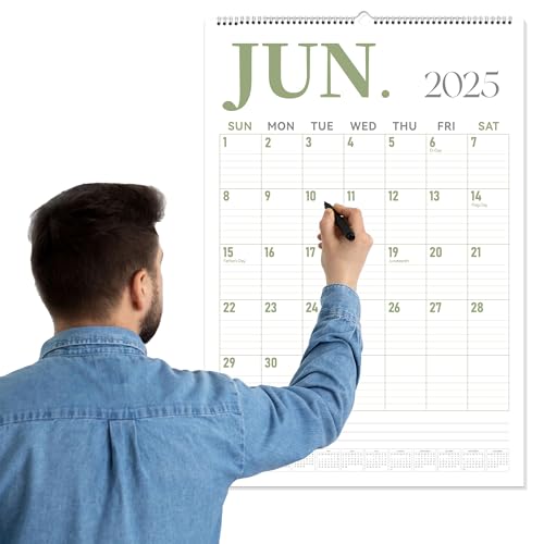 Guasslee Extra großer Wandkalender 2025, 76,2 x 50,8 cm, Jumbo-Desktop-Monatskalender von Juni 2025 bis Dez. 2026, 19 Monate, Wandplaner mit dickem Papier für Zuhause, Schule, Büro Guasslee Extra großer Wandkalender 2025, 76,2 x 50,8 cm, Jumbo-Desktop-Monatskalender von Juni 2025 bis Dez. 2026, 19 Monate, Wandplaner mit dickem Papier für Zuhause, Schule, Büro von GuassLee