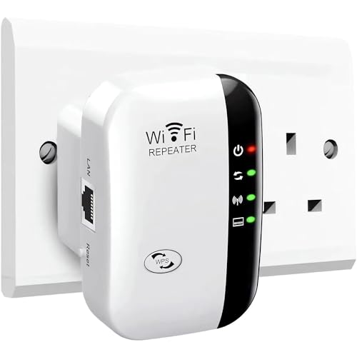 Leistungsstarker WLAN-Repeater, 300 Mbps, WLAN-Verstärker, 2,4 GHz, WLAN, Range Booster mit Ethernet-Port | WiFi Extender Booster mit 4 Modi | kompatibel mit allen internen Boxen Leistungsstarker WLAN-Repeater, 300 Mbps, WLAN-Verstärker, 2,4 GHz, WLAN, Range Booster mit Ethernet-Port | WiFi Extender Booster mit 4 Modi | kompatibel mit allen internen Boxen von Gubbett