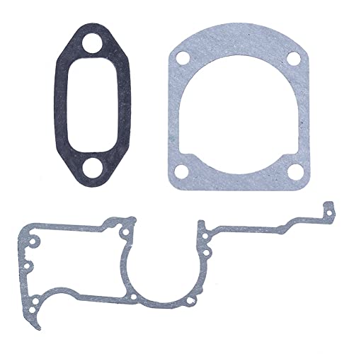 Gubeter 10-teiliges Kurbelgehäuse-Zylinder-Schalldämpfer-Dichtungs-Set, für Husqvarna 268 61, 268 K Kettensägen-Teile, 501512204, 503405401. von Gubeter