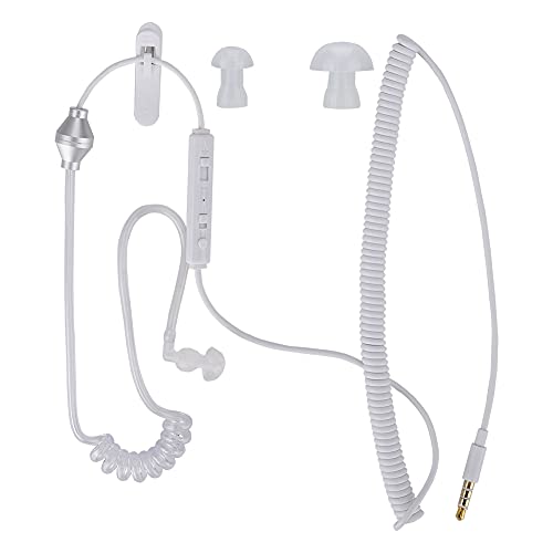 Gucagle 3,5 mm Anti -Strahlungs -Ohrhörer Luftrohr Earphone Einseitige Rolle in Mikrofon Hochwertiger Schallübertragung für verrückte Umgebungen weiß 1,2 m 24 g von Gucagle