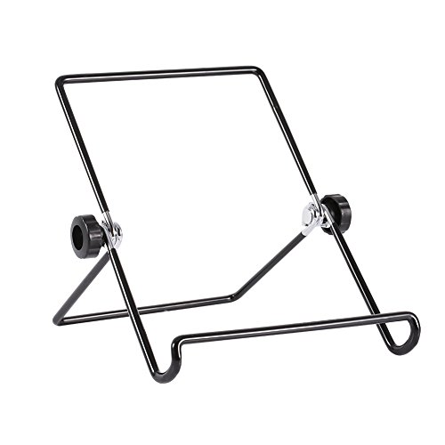 Gucagle Einstellbarer Tablet -Standhalter Multi -Winkel tragbarer Faltbarer Nicht -Slip -Metal -Ständer für Tabletten schwarz Kleiner großer Größe (L) von Gucagle