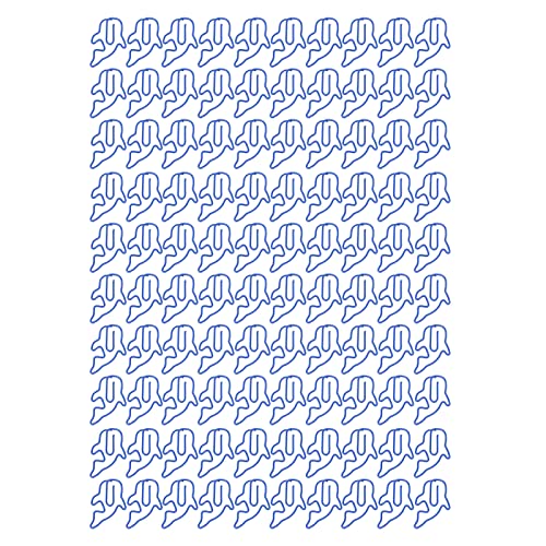 Niedliche geformte Büropapierklammern Schöne Formpapierklammer Klemme Leichtes dekoratives Multi -Zweck -Papierclip -Set für Home Office School Metallmaterial 100 PCs (Delphin) von Gucagle