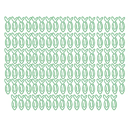 Niedliche geformte Büropapierklammern Schöne Formpapierklammer Klemme Leichtes dekoratives Multi -Zweck -Papierclip -Set für Home Office School Metallmaterial 100 PCs (Fisch) von Gucagle