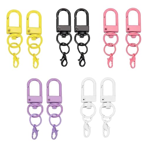 10 Stück Karabinerhaken Schlüsselanhänger, Schlüssel Karabiner, Schlüsselanhänger Bunt, Schlüsselanhänger Haken, Diy Schlüsselanhänger, für Schlüssel, Hängende Spielzeuge, Diy-Zubehör, 5 Farben 10 Stück Karabinerhaken Schlüsselanhänger, Schlüssel Karabiner, Schlüsselanhänger Bunt, Schlüsselanhänger Haken, Diy Schlüsselanhänger, für Schlüssel, Hängende Spielzeuge, Diy-Zubehör, 5 Farben von Gudalea