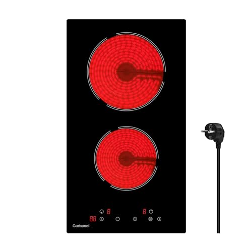 Gudsunal Domino Kochfeld, 2-Platten Glaskeramikkochfeld mit Stecker, 3000W, 9 Heizstufen, 1-99 Minuten Timer, Touch-Steuerung, Automatische Abschaltung, Kindersicherung Gudsunal Domino Kochfeld, 2-Platten Glaskeramikkochfeld mit Stecker, 3000W, 9 Heizstufen, 1-99 Minuten Timer, Touch-Steuerung, Automatische Abschaltung, Kindersicherung von Gudsunal