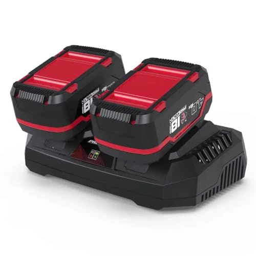 Güde Ladegerät & Akkupack Starter-Kit LGAP 2-18-3040 (18 V, 2X 4,0 Ah Akkupack und 3 A Doppelladegerät, Akkuleistung 72 Wh, Schnelladen in 96 min, passend für alle Geräte aus der 18V E³ Akkuserie) von Güde