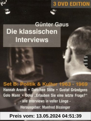 Günter Gaus - Die klassischen Interviews: Politik & Kultur 1963 - 1969 (3 DVDs) von Günter Gaus