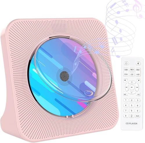 Gueray CD Player Bluetooth CD-Player mit Lautsprecher Unterstützt Fernbedienung Anzeige FM Radio mit CD Players USB- Kartenwiedergabe 3,5 mm AUX Wecker Kopfhöreranschluss Staubschutzhülle Rosa Gueray CD Player Bluetooth CD-Player mit Lautsprecher Unterstützt Fernbedienung Anzeige FM Radio mit CD Players USB- Kartenwiedergabe 3,5 mm AUX Wecker Kopfhöreranschluss Staubschutzhülle Rosa von Gueray