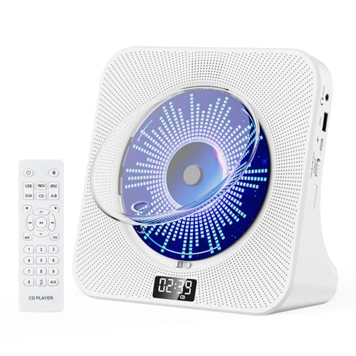 Gueray CD Player Kinder Radio mit CD Players Bluetooth CD-Player mit Lautsprecher Frontanzeige Fernbedienung Unterstützung Timer USB-Wiedergabe AUX-Wiedergabe Gueray CD Player Kinder Radio mit CD Players Bluetooth CD-Player mit Lautsprecher Frontanzeige Fernbedienung Unterstützung Timer USB-Wiedergabe AUX-Wiedergabe von Gueray