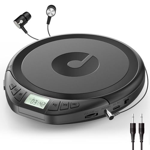 Gueray CD Spieler Tragbarer CD-Player Persönliche CD Player mit Kopfhörer LCD Display Anti-Skip Schutz HiFi Klassischer CD Walkman Musikplayer PROG-Speicherfunktion CD-Player für Auto Zuhause Gueray CD Spieler Tragbarer CD-Player Persönliche CD Player mit Kopfhörer LCD Display Anti-Skip Schutz HiFi Klassischer CD Walkman Musikplayer PROG-Speicherfunktion CD-Player für Auto Zuhause von Gueray