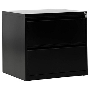 Gürkan Hängeregistraturschrank schwarz 2 Schubladen 76,0 x 62,0 x 70,0 cm von Gürkan