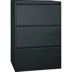 Gürkan Hängeregistraturschrank schwarz 3 Schubladen 76,0 x 62,0 x 101,0 cm von Gürkan