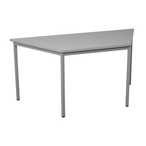 Gürkan Mehrzwecktisch grau Trapezform, Vierkantrohr grau, 160,0 x 80,0 x 75,0 cm von Gürkan