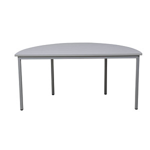 Gürkan Mehrzwecktisch grau halbrund, Vierkantrohr grau, 120,0 x 60,0 x 75,0 cm Gürkan Mehrzwecktisch grau halbrund, Vierkantrohr grau, 120,0 x 60,0 x 75,0 cm von Gürkan
