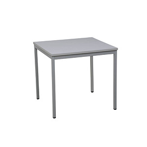 Gürkan Mehrzwecktisch grau quadratisch, Vierkantrohr grau, 70,0 x 70,0 x 75,0 cm von Gürkan