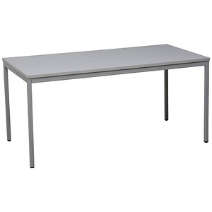 Gürkan Mehrzwecktisch grau rechteckig, Vierkantrohr grau, 180,0 x 80,0 x 75,0 cm von Gürkan