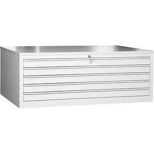 Gürkan Planschrank lichtgrau 5 Schubladen 113,0 x 83,0 x 53,0 cm von Gürkan