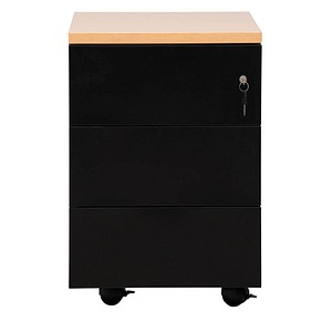 Gürkan Rollcontainer schwarz 3 Auszüge 40,0 x 60,0 x 62,0 cm von Gürkan