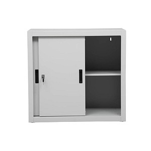 Gürkan Schiebetürenschrank, 100264 lichtgrau 1 Fachboden 80,0 x 45,0 x 75,0 cm von Gürkan