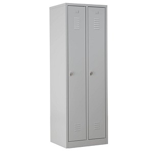 Gürkan Spind lichtgrau 103491, 2 Schließfächer 60,0 x 50,0 x 180,0 cm von Gürkan