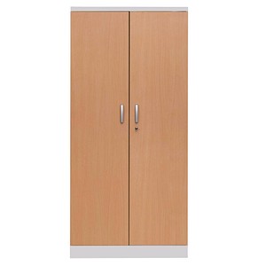 Gürkan Stahlschrank 100107 lichtgrau, buche 92,0 x 42,0 x 195,0 cm, aufgebaut von Gürkan