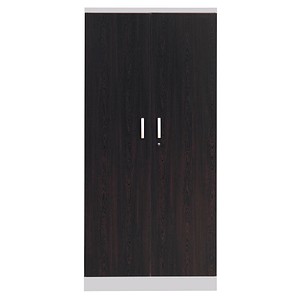 Gürkan Stahlschrank 100108 lichtgrau, wenge 92,0 x 42,0 x 195,0 cm, aufgebaut von Gürkan