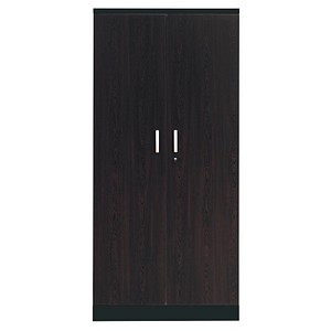 Gürkan Stahlschrank 100126 tiefschwarz, wenge 92,0 x 42,0 x 195,0 cm, aufgebaut von Gürkan