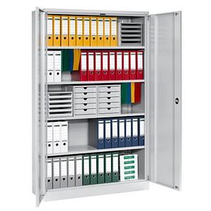 Gürkan Stahlschrank 100157 lichtgrau 120,0 x 42,0 x 195,0 cm, aufgebaut von Gürkan