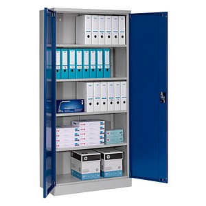 Gürkan Stahlschrank 108850 lichtgrau, enzianblau 92,0 x 42,0 x 195,0 cm, zerlegt von Gürkan