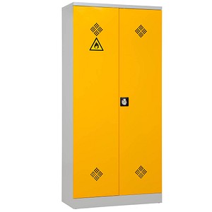 Gürkan Umweltschrank 111087 lichtgrau, rapsgelb 92,0 x 42,0 x 195,0 cm, aufgebaut von Gürkan