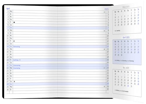 Taschenplaner Trio-Timer, 1 Monat / 2 Seiten, 9,5x16cm, schwarz Taschenplaner Trio-Timer, 1 Monat / 2 Seiten, 9,5x16cm, schwarz von Güss Verlag