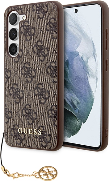 Guess 4G Charms Case für Samsung Galaxy S23 - brown (GUHCS23SGF4GBR) von Guess
