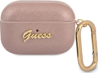 Guess GUAPSASMP AirPods Pro cover różowy/pink Saffiano Script Metal Collection von Guess
