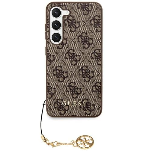 Guess GUHCS24LGF4GBR Hülle für S24 Ultra S928 braun hardcase 4G Charms Collection von Guess