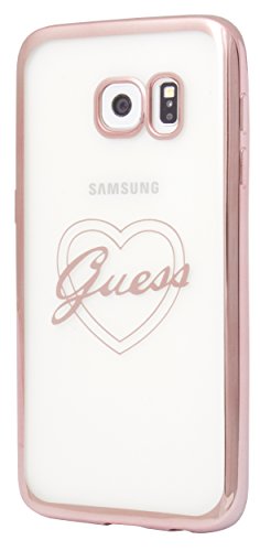 Guess GUHCS7ETRHRG Signature Heart TPU Hard Case für Samsung Galaxy S7 Edge Rose Gold von Guess