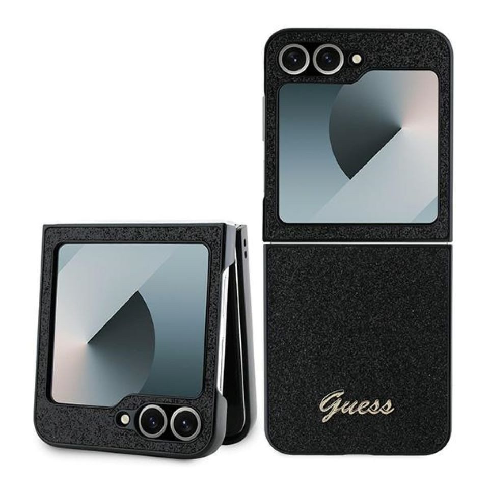 Guess Handyhülle Case für Galaxy Z Flip 6 Logo Glitter schwarz Kunststoff 6,7 Zoll, Kantenschutz Guess Handyhülle Case für Galaxy Z Flip 6 Logo Glitter schwarz Kunststoff 6,7 Zoll, Kantenschutz von Guess