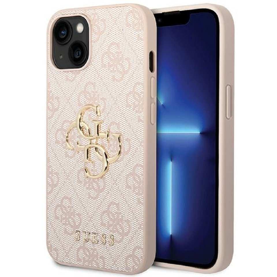 Guess Handyhülle Case iPhone 15 Plus Kunstleder rosa mit goldfarbenem 6,7 Zoll, Kantenschutz Guess Handyhülle Case iPhone 15 Plus Kunstleder rosa mit goldfarbenem 6,7 Zoll, Kantenschutz von Guess