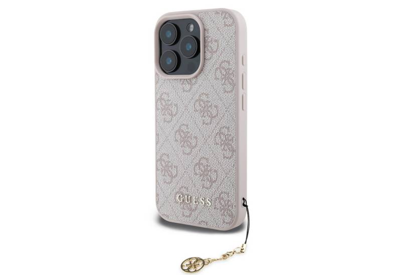 Guess Handyhülle GUESS Case iPhone 16 Pro Max Charm Hülle pink m.Anhänger von Guess