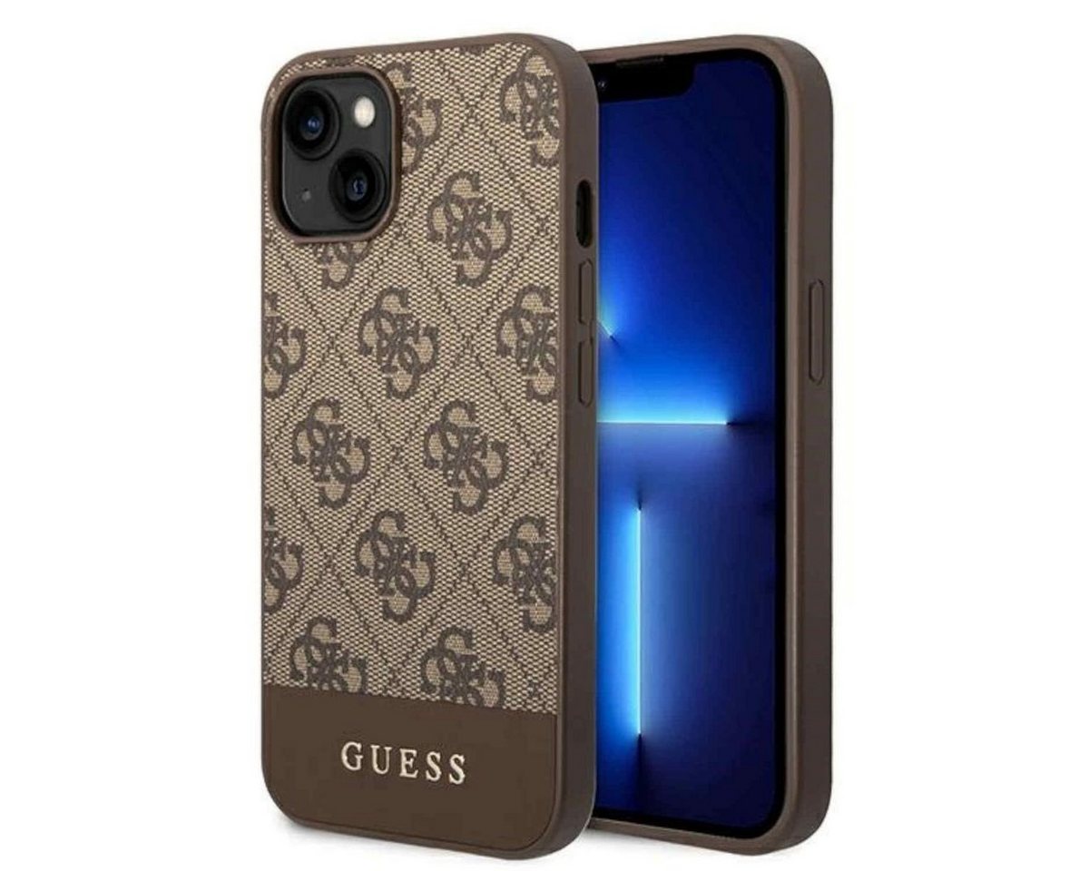 Guess Handyhülle GUESS Schutzhülle für Apple iPhone 14 Plus Braun Hülle Case Cover Etui Schutz von Guess