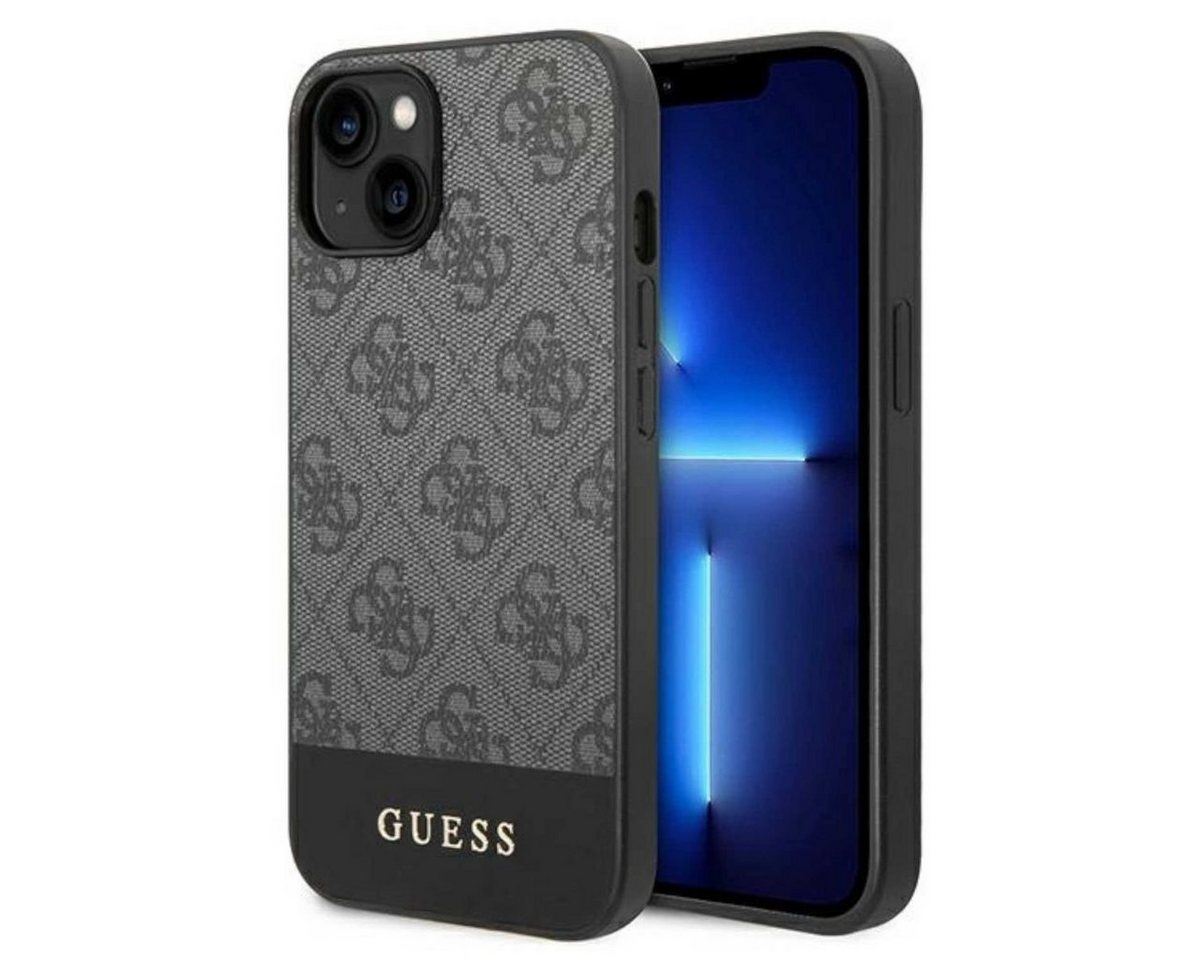 Guess Handyhülle GUESS Schutzhülle für Apple iPhone 14 Plus Grau Hülle Case Cover Etui Schutz von Guess