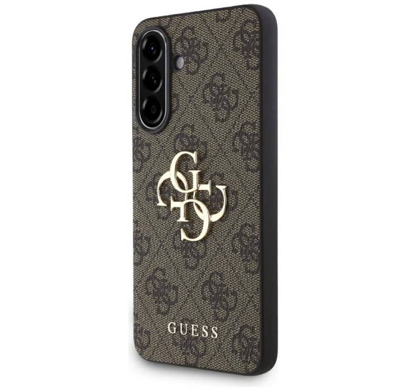 Guess Handyhülle Galaxy A56 Kunstleder braun Muster Logo goldfarbig 6,7 Zoll, Kantenschutz von Guess