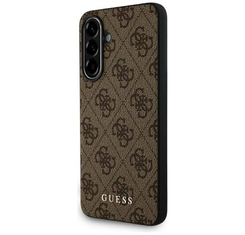 Guess Handyhülle Galaxy A56 Kunstleder braun Muster classic Logo goldfarbig 6,7 Zoll, Kantenschutz von Guess