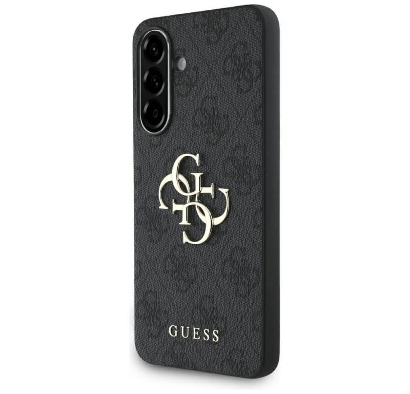 Guess Handyhülle Galaxy A56 Kunstleder grau Muster Logo goldfarbig 6,7 Zoll, Kantenschutz von Guess